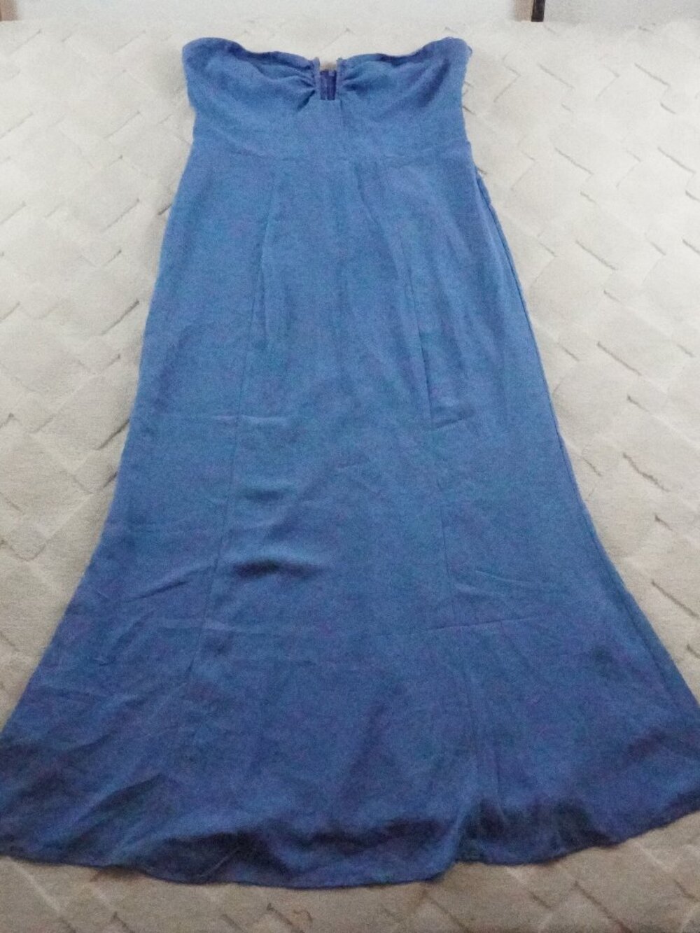 Abercrombie & Fitch Strapless Hardware Midi Dress Womens Petite Medium Blue